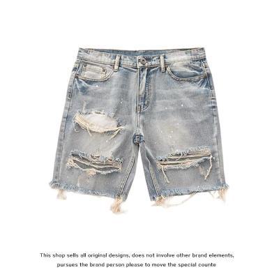 Men's Fashion Holes Short Denim Shorts
