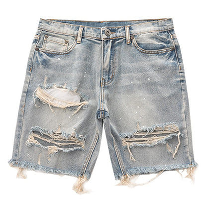 Men's Fashion Holes Short Denim Shorts